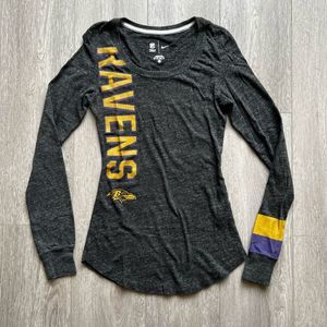 Nike NFL Baltimore Ravens Team Apparel Long Sleeve Shirt Gray XS